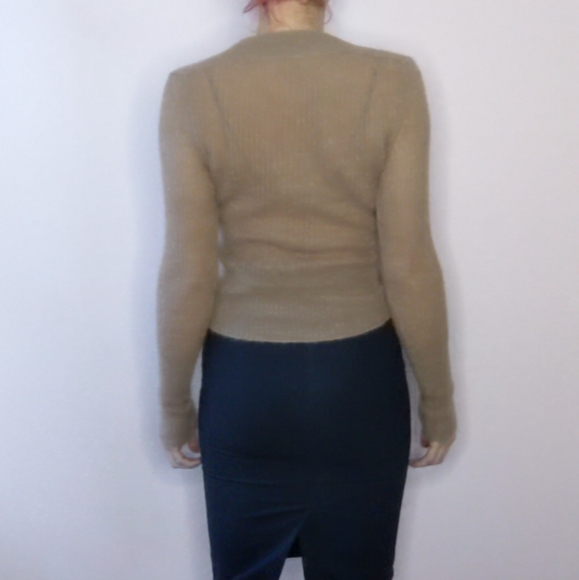 Jacquemus Dao mocha Burberry tan camel mohair blend sweater 38 4 - Picture 14 of 15